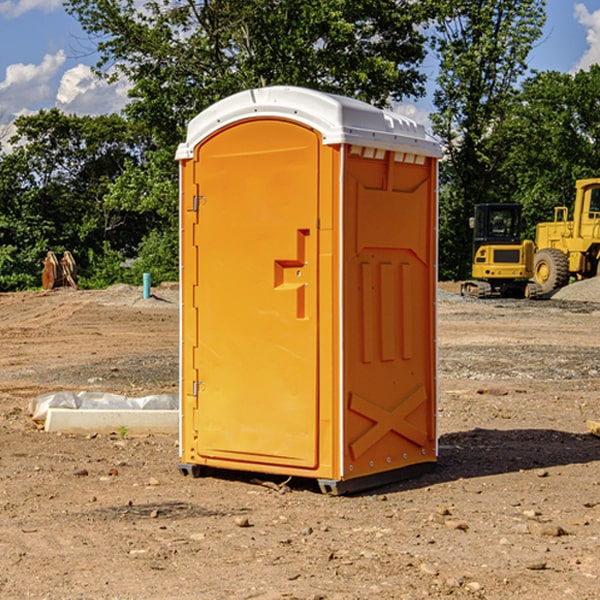 how often are the portable restrooms cleaned and serviced during a rental period in Ramireno Texas